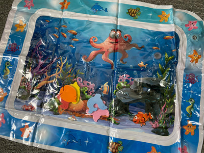 TAPETE INFLABLE SENSORIAL CON AGUA PARA BEBES – ESTIMULA Y DIVIERTE 👶