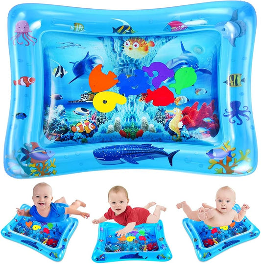 TAPETE INFLABLE SENSORIAL CON AGUA PARA BEBES – ESTIMULA Y DIVIERTE 👶
