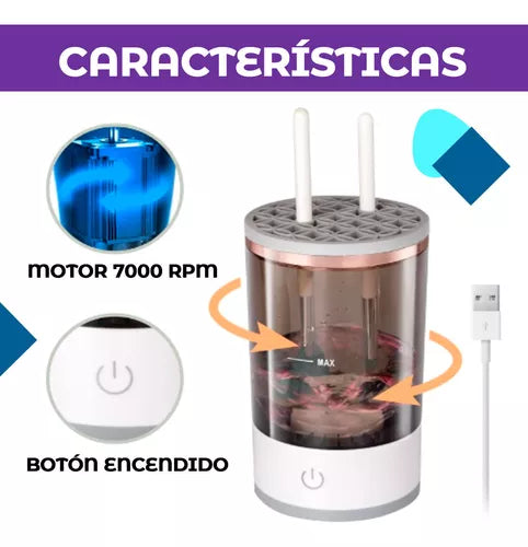LAVADORA DE BROCHAS DE MAQUILLAJE PORTATIL 🎀